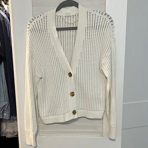 GAP Cream Button-Up Women's Cardigan